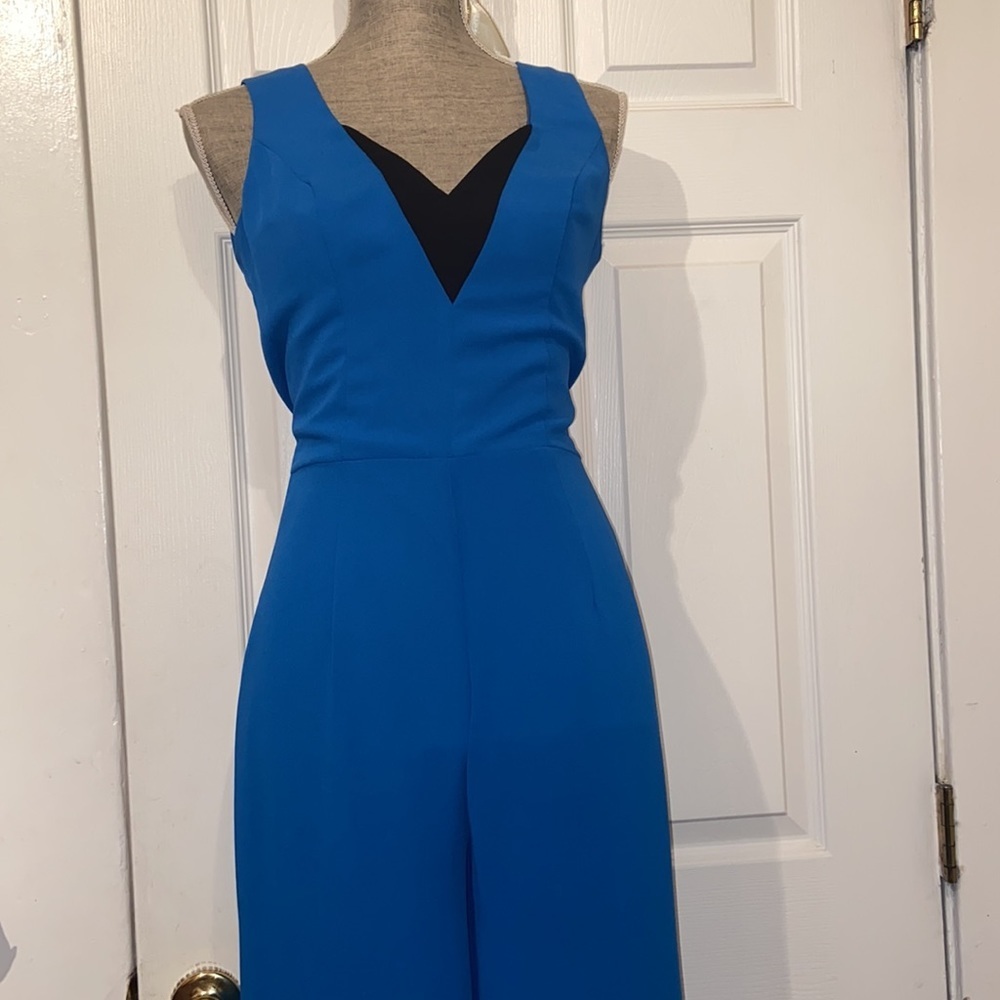 Arden B Blue Wide Leg Jumpsuit